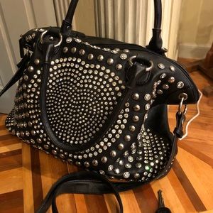 Black jeweled purse